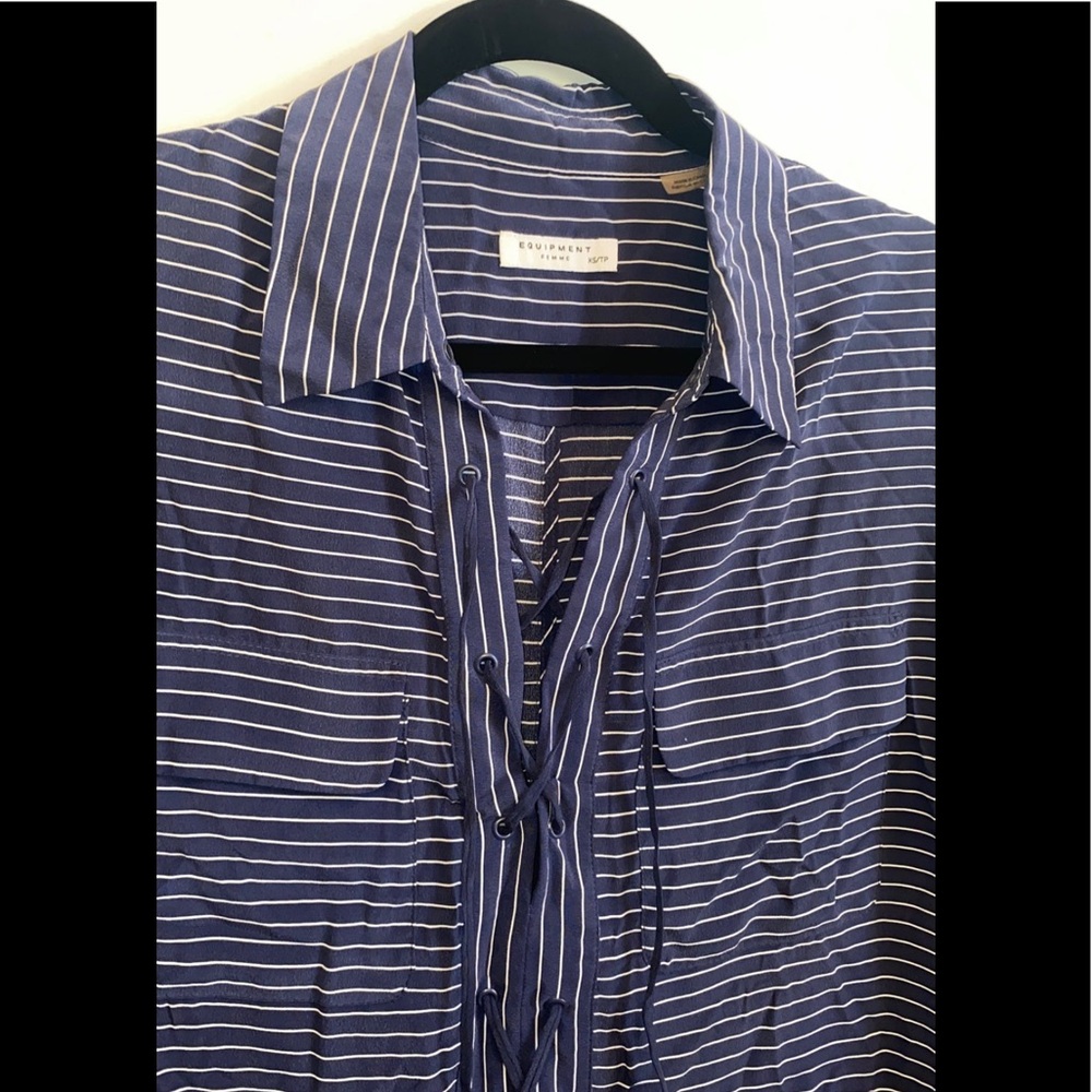 Equipment Silk Striped Mini Dress - Picture 2 of 2